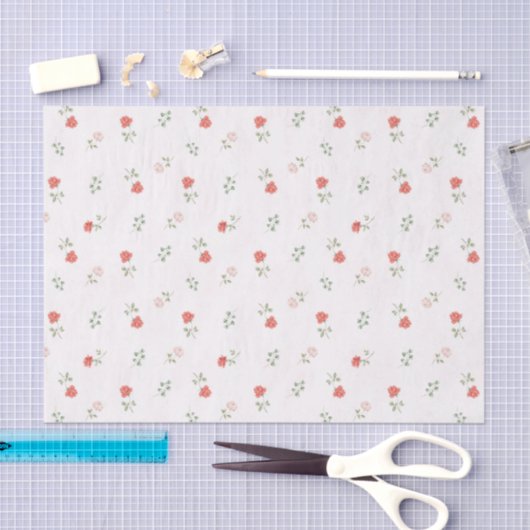 Romantic Red Blush Pink Roses Love Seidenpapier (Handwerk)