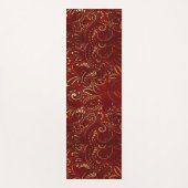 Romantic Red Bold Damask Paisley Bold Floral  Yogamatte (Vorderseite)