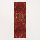 Romantic Red Bold Damask Paisley Bold Floral Yogamatte (Rückseite)