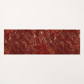 Romantic Red Bold Damask Paisley Bold Floral Yogamatte (Vorderseite (Horizontal))