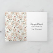 Romantic Red Cream Floral Wedding Karte (Innenseite)