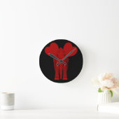 Romantic Red Elephant Runde Wanduhr (Zuhause)