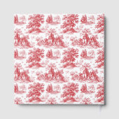 Romantic Red Engraver Landscape Motions Gästebuch (Rückseite)