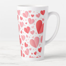 Romantic Red Heart Happy Valentine’s Day Love Gift Milchtasse