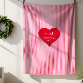 Romantic Red Hearts Gift for Wife Blanket Sherpadecke