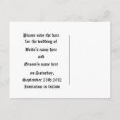 Romantic Red Love Heart Gothic Medieval Ankündigungspostkarte (Rückseite)