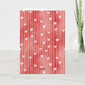 Romantic Red Love Hearts  Karte (Rückseite)