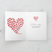 Romantic Red Love Hearts  Karte (Innenseite)