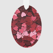 Romantic Red & Pink Heart Confetti Valentine's Day Ornament (Vorderseite)
