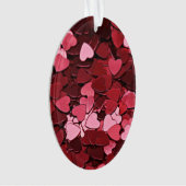 Romantic Red & Pink Heart Confetti Valentine's Day Ornament (Vorderseite)