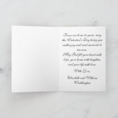 Romantic Red Pink Patchwork Ribbon Bow Drawing  Karte (Innenseite)