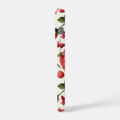 Romantic Red Rose and Botanical Bloom on Cream iPhone Hülle (Linke Seite)