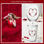 Romantic Red Rose Bride To Be Acrylic Tumbler Acryltrinkbecher