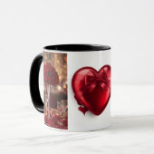 Romantic Red Rose love Valentine Hot Drink Coffee Tasse (Vorderseite Links)