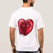Romantic Red Rose Valentine Couple Love T-shirts (Rückseite)