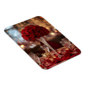 Romantic Red Rose Valentine Decorative Photo Magnet (Rechte Seite)