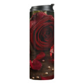 Romantic Red Rose Valentine Insulated Travel Water Thermosbecher (Nach links gedreht)