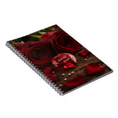 Romantic Red Rose Valentine Love Story Writing Notizblock (Rechte Seite)