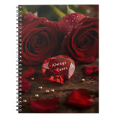 Romantic Red Rose Valentine Love Story Writing  Notizblock (Vorderseite)