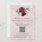 Romantic Red Roses Customizable Wedding Invitation (Rückseite)