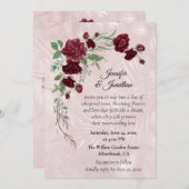 Romantic Red Roses Customizable Wedding Invitation (Vorne/Hinten)