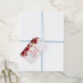 Romantic Red Roses Floral Birthday Party Geschenkanhänger (Mit Garn)