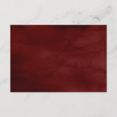 Romantic Red Roses Floral Wedding Details Begleitkarte (Rückseite)