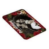 Romantic Red Roses Wedding Day Keepsake Photo Magnet (Rechte Seite)