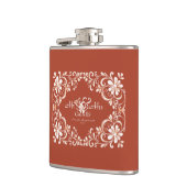 Romantic Red Rust Mr & Mrs Wedding Flask Flachmann (Links)