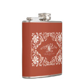 Romantic Red Rust Mr & Mrs Wedding Flask Flachmann (Rechts)