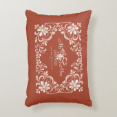 Romantic Red Rust Shabby Chic Mr. Wedding Dekokissen (Vorderseite(Vertikal))
