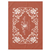 Romantic Red Rust Shabby Chic Mr. Wedding Tischdecke (Vorderseite)