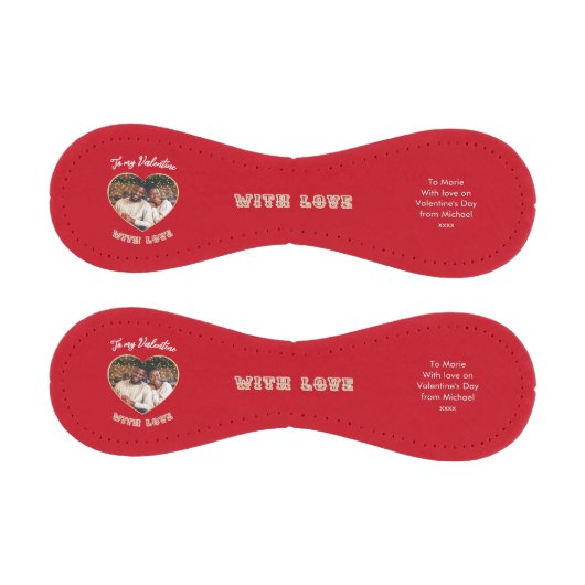 Romantic Red Valentine's Day Custom Photo & Text Baseball (Paneele)