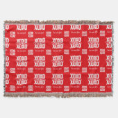 Romantic Red XOXO Love Never Fails Valentines Decke (Vorderseite)