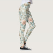 Romantic Regency Pastel Floral Print Leggings (Rechts)