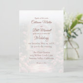 Romantic Rose Arch Pink Door Wedding Invitation Einladung (Stehend Vorderseite)