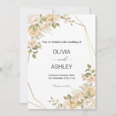 Romantic Rose Bloom Wedding | Elegant Floral Party Einladung (Vorderseite)