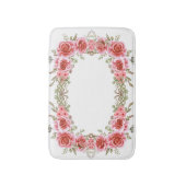 Romantic Rose Frame Memory Foam Bath Mat Badematte (Vorderseite Vertikal)