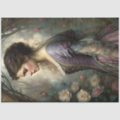 Romantic Rose Garden Woman Portrait Decoupage Seidenpapier (Vorderseite)