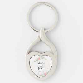 Romantic Rose Geometric Wedding Schlüsselanhänger