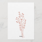 Romantic Rose Gold Heart Photo Wedding Einladung (Rückseite)