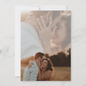 Romantic Rose Gold & Red Floral Wedding  Einladung (Rückseite)