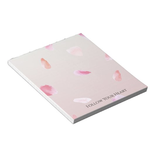 Romantic Rose Petals Notizblock (angewinkelt)