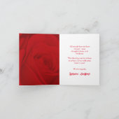 Romantic Rose Rose Card Dankeskarte (Innenseite)