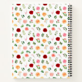 Romantic Roses Floral Baby Birth Stats Notizblock (Rückseite)