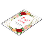 Romantic Roses Floral Baby Shower Guest Book Notizblock (Linke Seite)