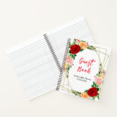 Romantic Roses Floral Baby Shower Guest Book Notizblock (Innenseite)