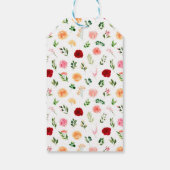 Romantic Roses Floral Birthday Party Thank You Geschenkanhänger (Rückseite)