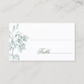 Romantic Sage Floral Wedding Platzkarte (Vorderseite)