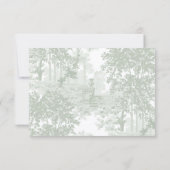 Romantic Sage Floral Wedding RSVP Karte (Rückseite)